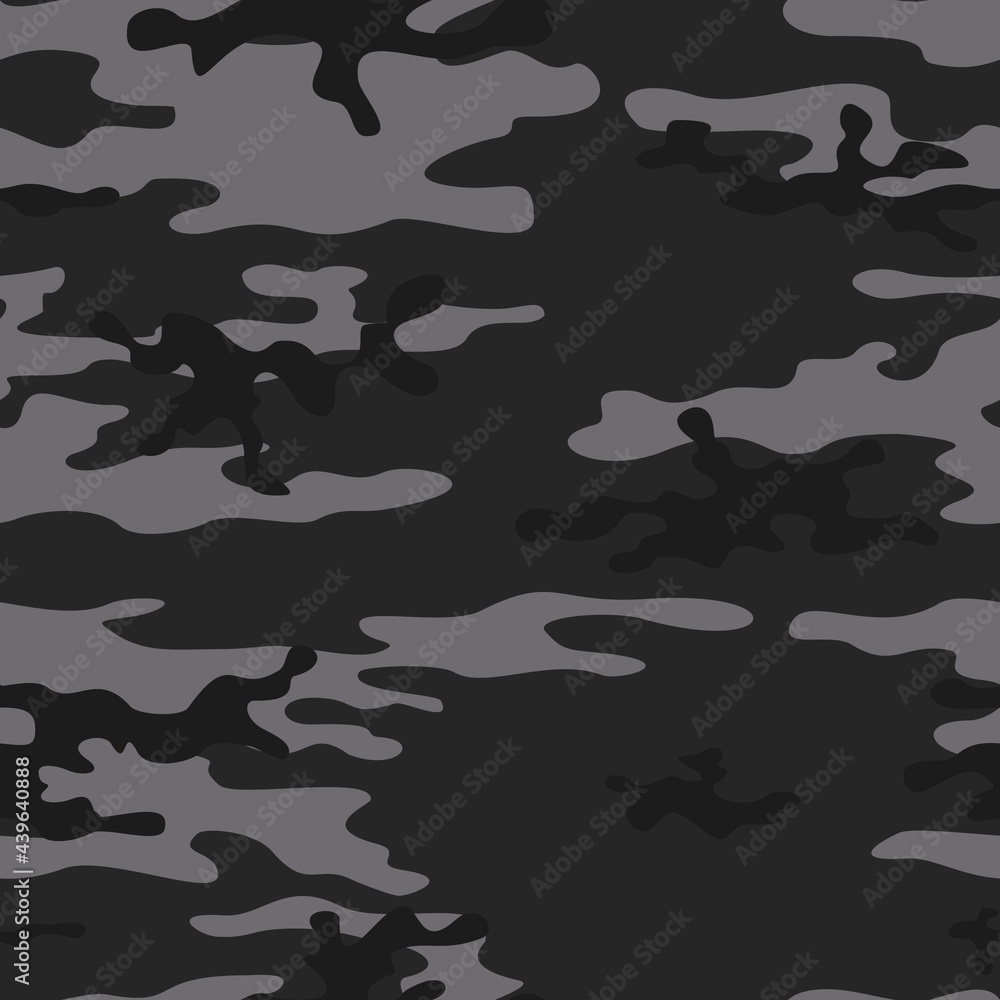 
Camouflage gray vector pattern, trendy texture, repeat print. Ornament.