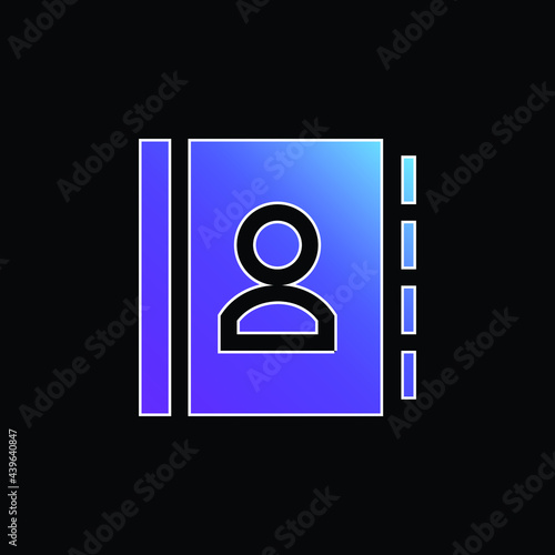 Agenda blue gradient vector icon