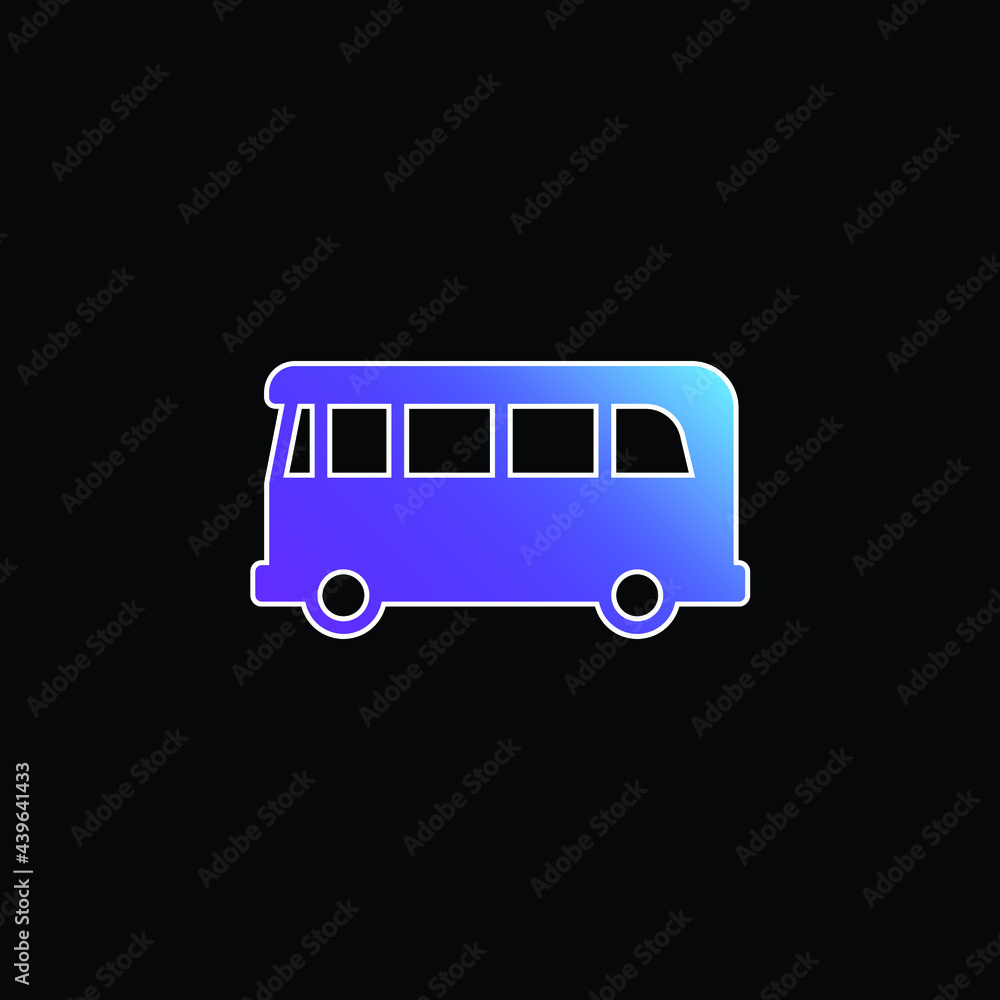 Airport Bus blue gradient vector icon
