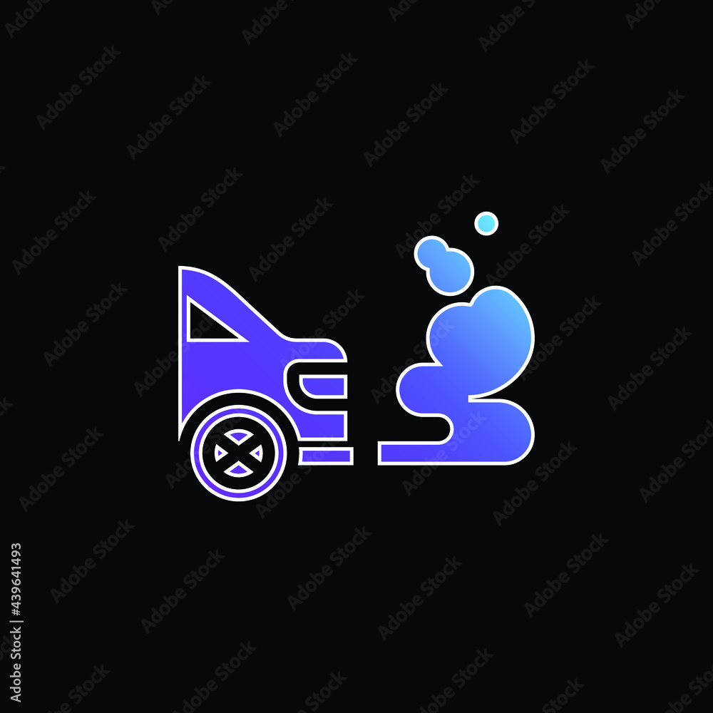 Air Pollution blue gradient vector icon Air Pollution blue gradient vector icon