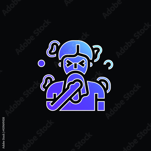 Antihistamines blue gradient vector icon