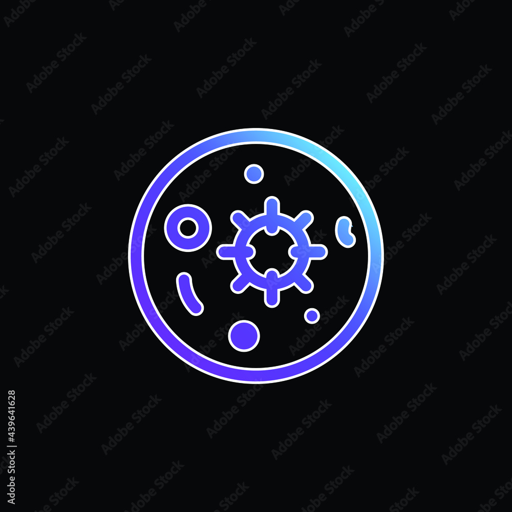 Blood Test blue gradient vector icon
