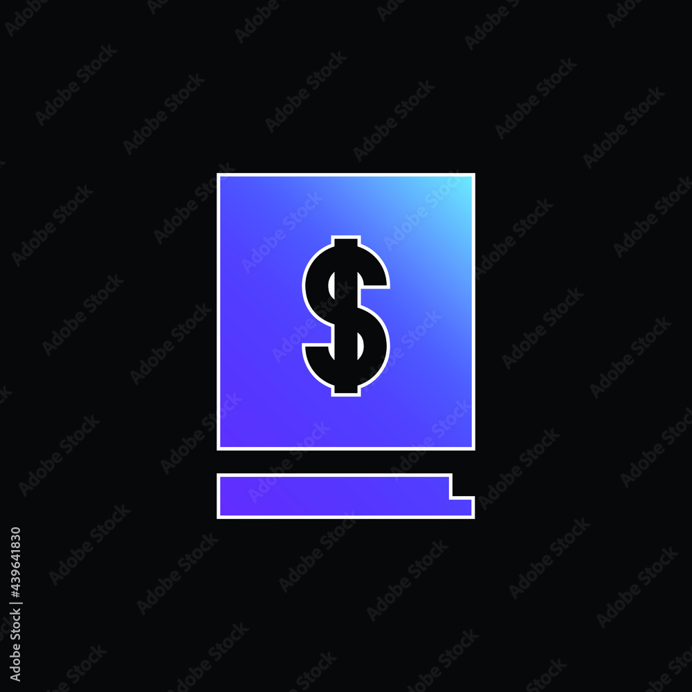 Book blue gradient vector icon Book blue gradient vector icon