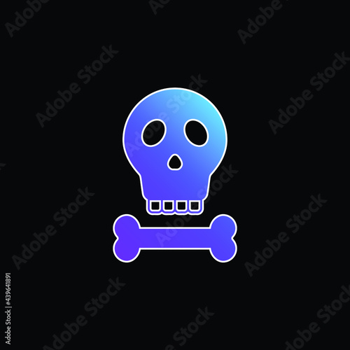 Bones blue gradient vector icon