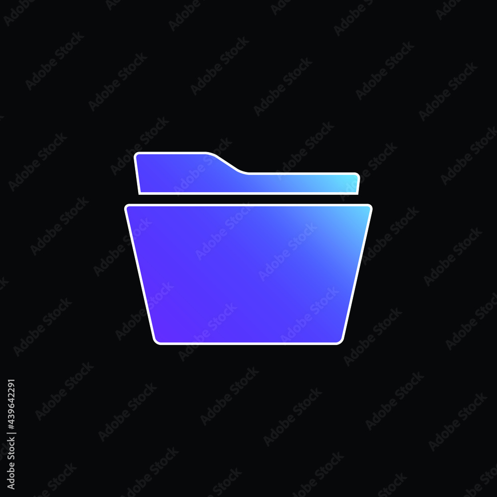 Black Folder Shape blue gradient vector icon