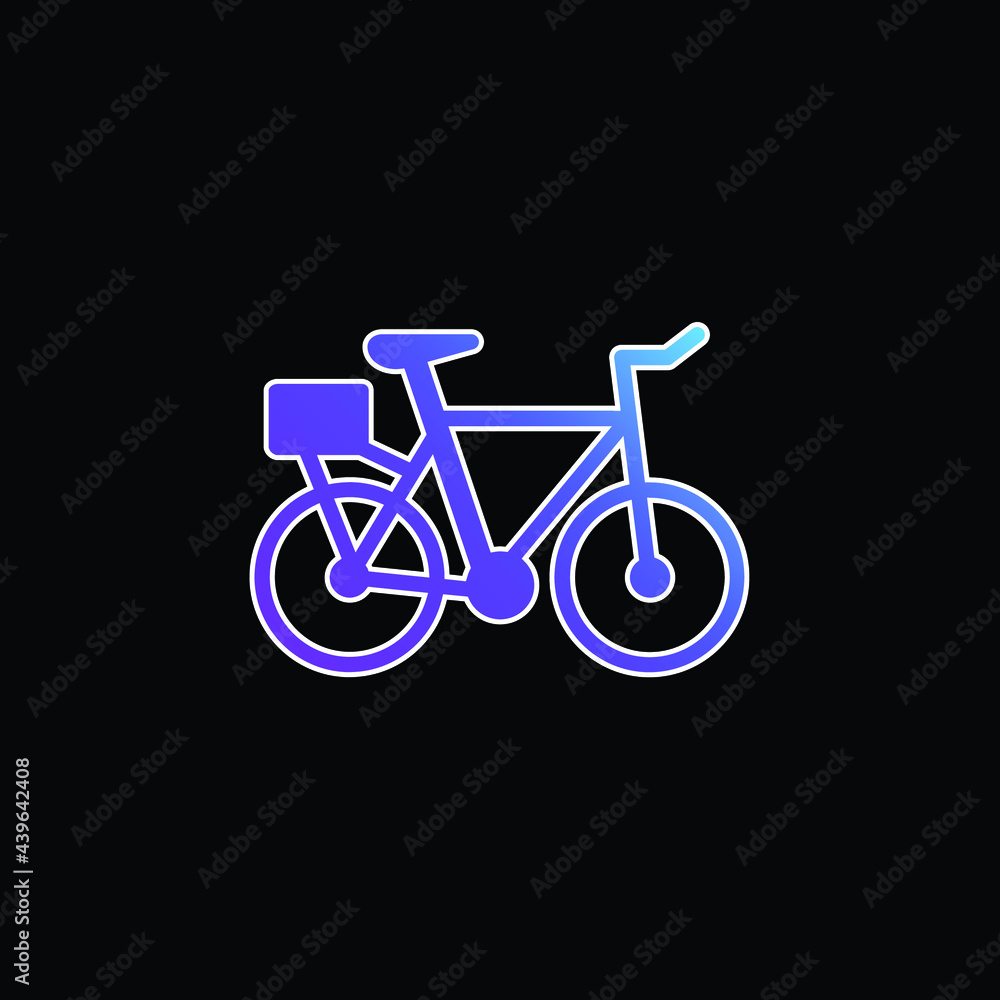 Bicycle blue gradient vector icon Bicycle blue gradient vector icon