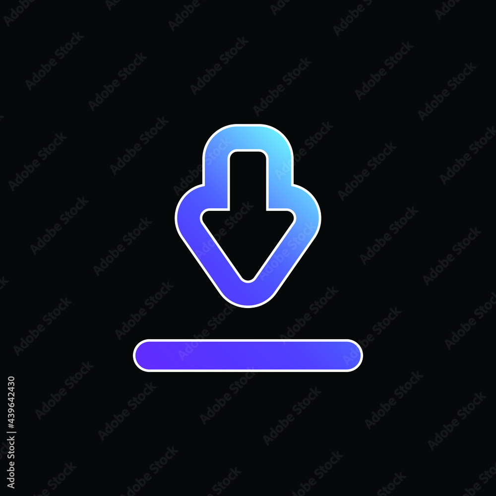 Big Download Arrow blue gradient vector icon Big Download Arrow blue gradient vector icon