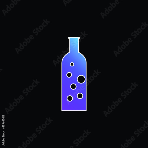 Bottle With Bubbles blue gradient vector icon