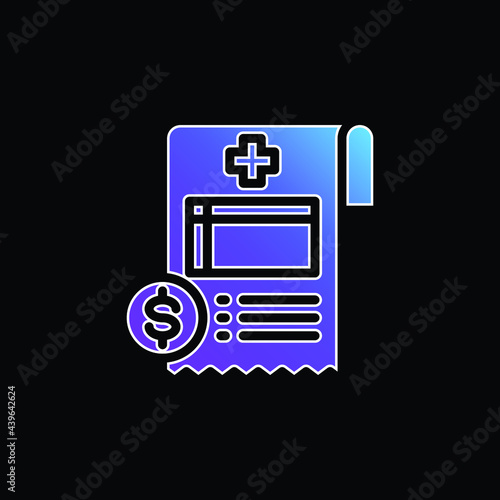 Bill blue gradient vector icon