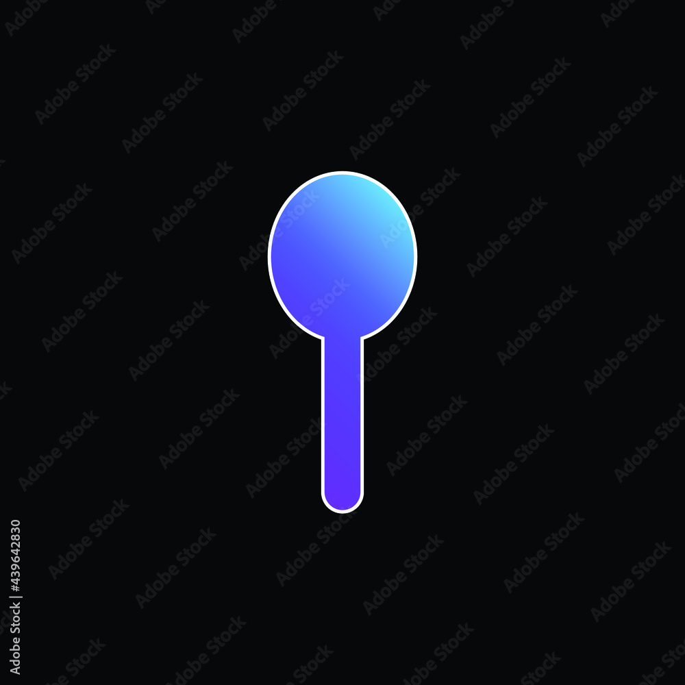 Black Silhouette Shape Of An Object Like A Spoon blue gradient vector icon Black Silhouette Shape Of An Object Like A Spoon blue gradient vector icon