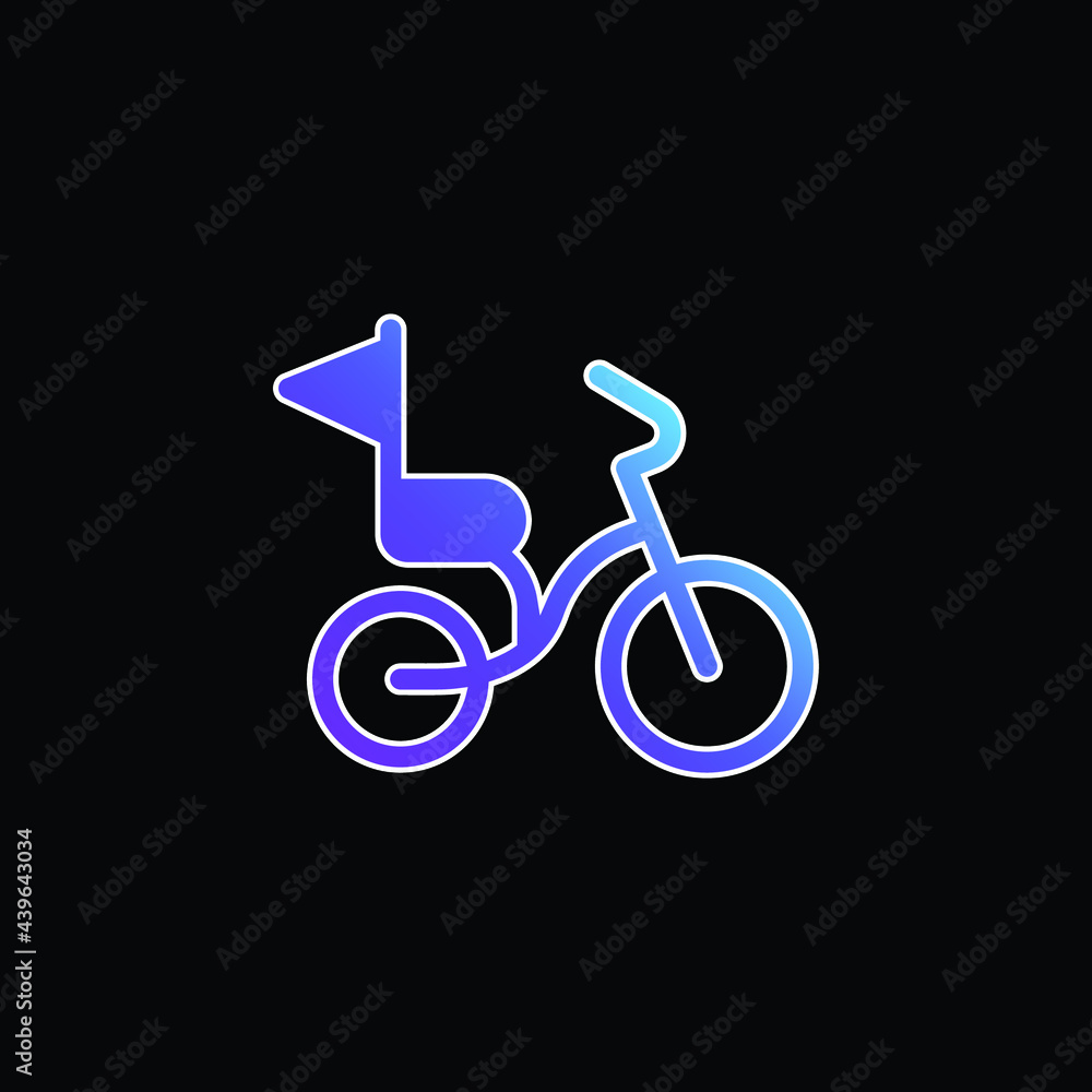 Bicycle blue gradient vector icon Bicycle blue gradient vector icon