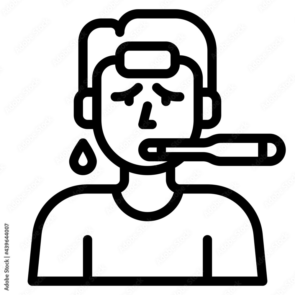 thermometer outline style icon thermometer outline style icon