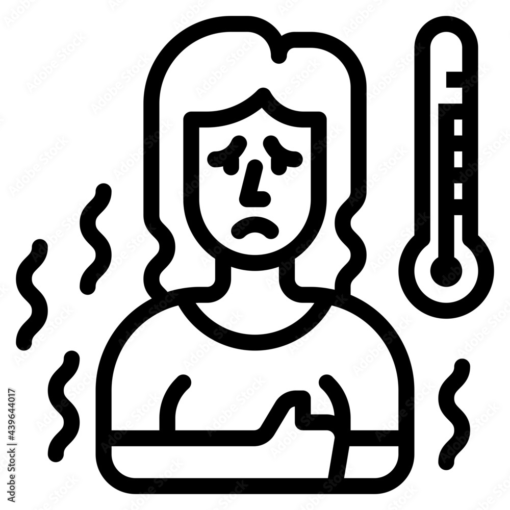 thermometer outline style icon thermometer outline style icon