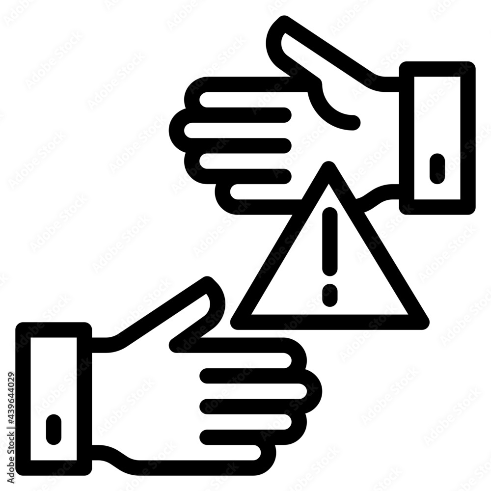warning outline style icon warning outline style icon
