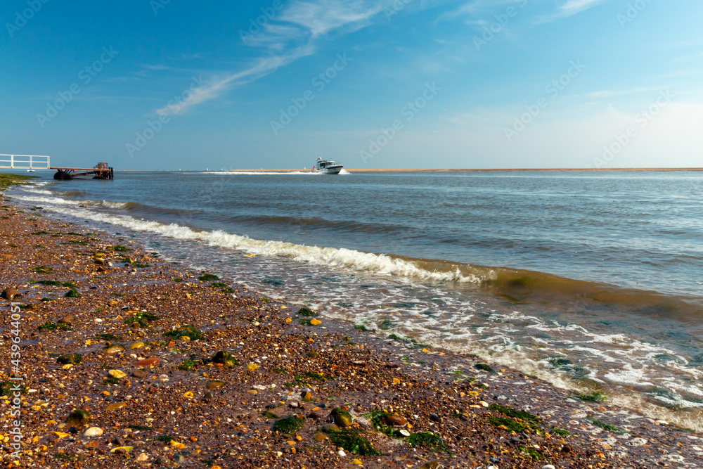 floating boats on the sea in Exmouth, England floating boats on the sea in Exmouth, England