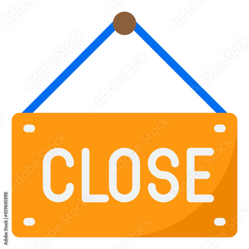 close flat style icon