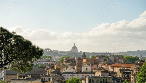 Wallpaper Mural Rome. Silhouette of St. Peter's Basilica from the terrace of the Orange Trees Garden. Torontodigital.ca