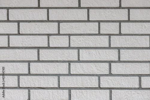 White grey brick background, Abstract geometric pattern, Brick block texture, Modern style outdoor building wall, Can be used as background for display or montage your products.