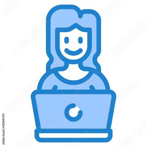 office blue style icon