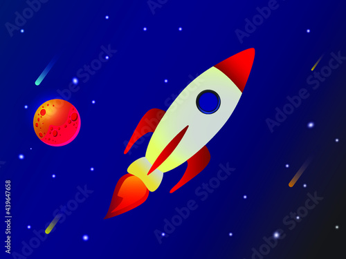 Space vector image Rocket launch realistic set with isolated images of space mission rockets with smoke on transparent background vector illustration 