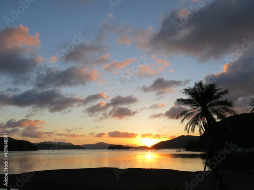 World Heritage Amami Oshima Beautiful Sunset  Setouchi Town  Oshima District  Kagoshima Prefecture  Japan