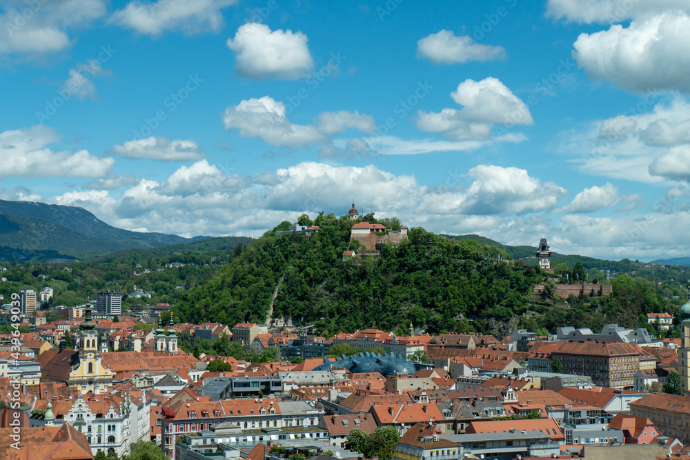 Blick auf den Grazer Schlossberg