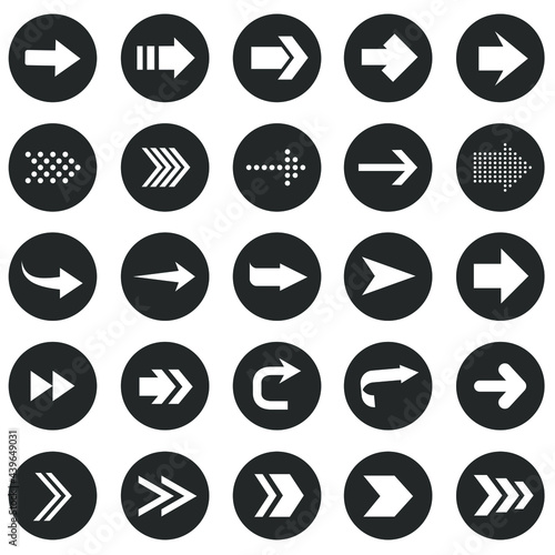 Arrows set. Arrow icon collection. Set different arrows or web design. Arrow flat style isolated on white background - stock vector.