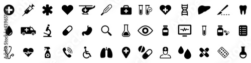 Medical icons set. Medicine icon. Vector