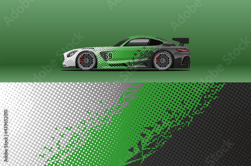 Abstract Race car wrap sticker design and sports background for daily use racing livery or car vinyl stickers	