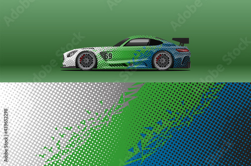 Abstract Race car wrap sticker design and sports background for daily use racing livery or car vinyl stickers	