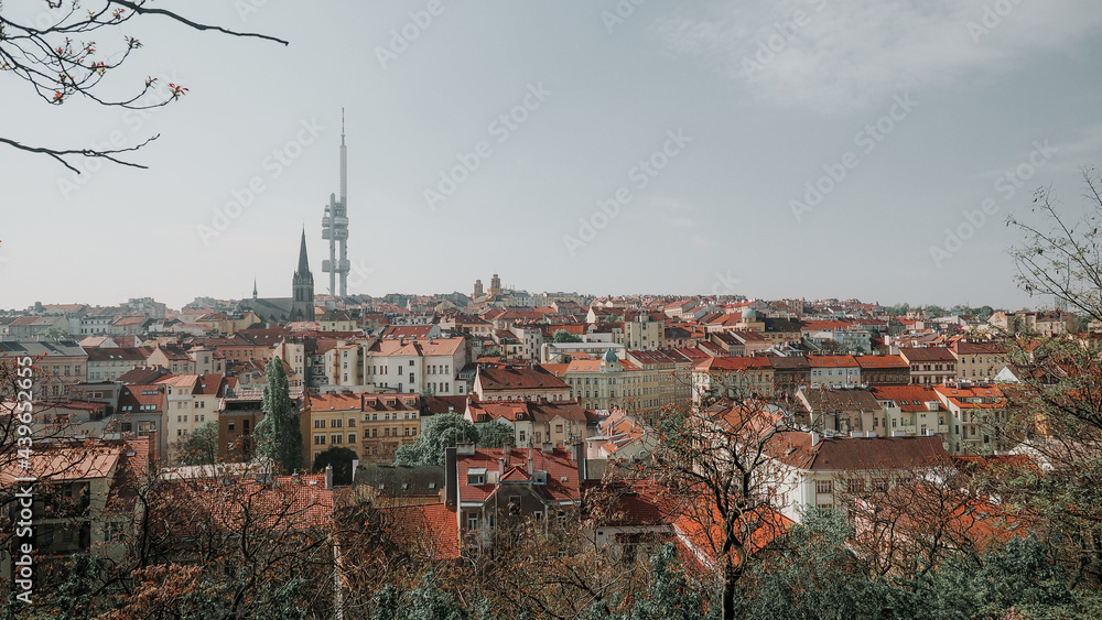 Cityscape in the summer, Prague