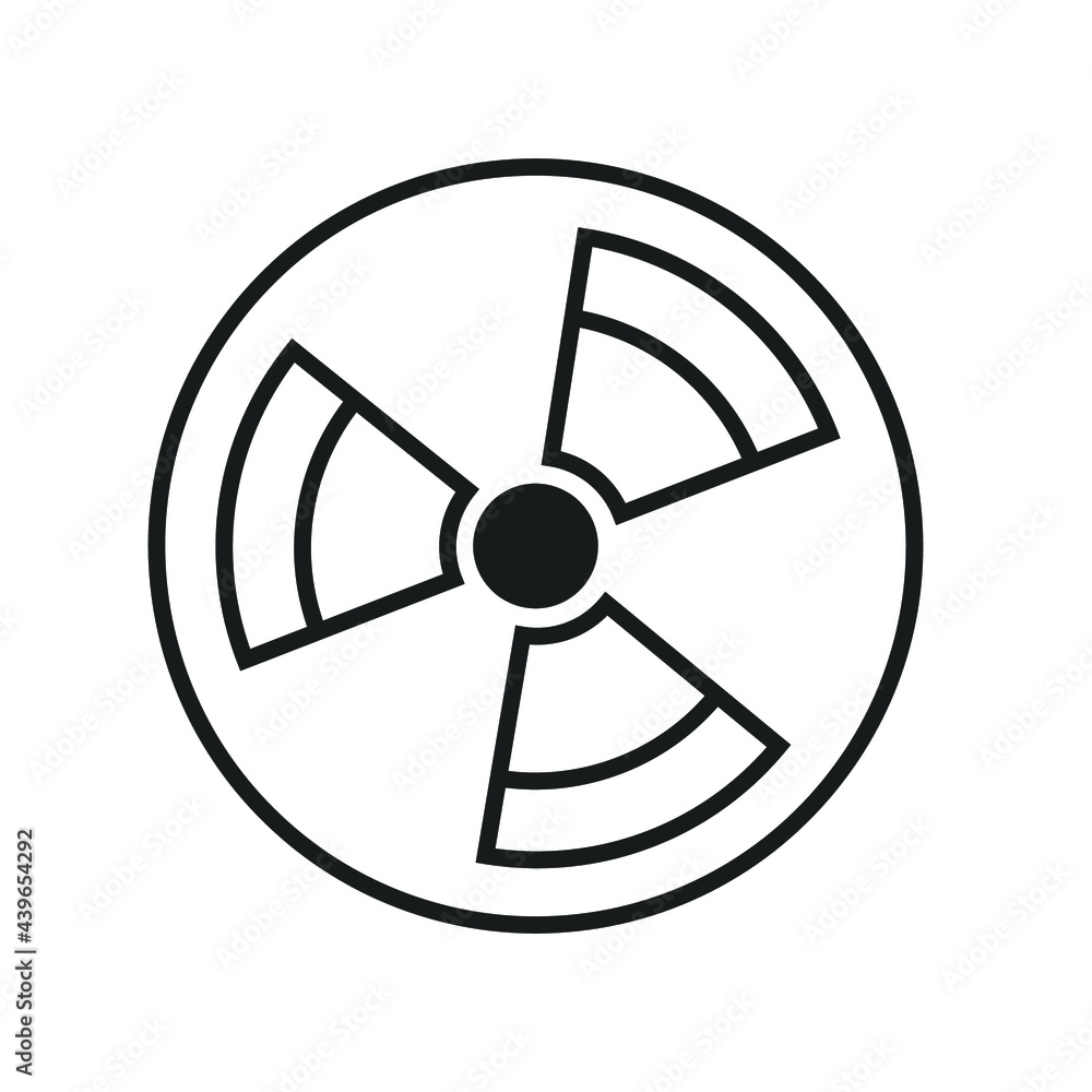 radiation icons symbol vector elements for infographic web