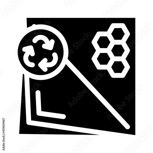 beeswax paper zero waste glyph icon vector. beeswax paper zero waste sign. isolated contour symbol black illustration