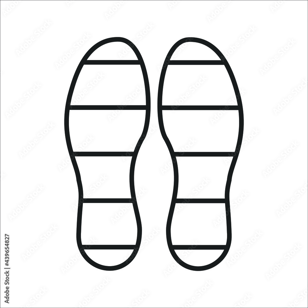 Shoes Footsteps icons symbol vector elements for infographic web Shoes Footsteps icons symbol vector elements for infographic web
