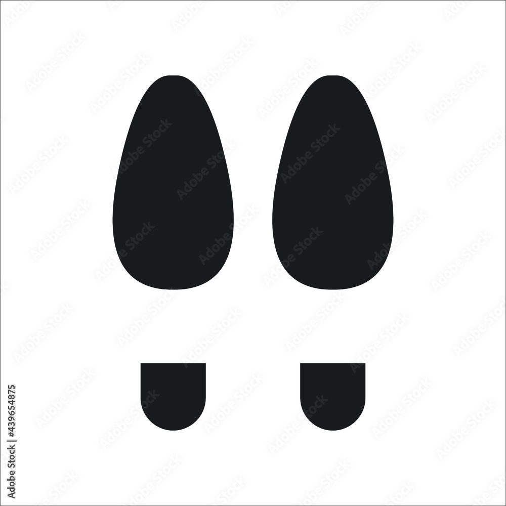 Shoes Footsteps icons symbol vector elements for infographic web Shoes Footsteps icons symbol vector elements for infographic web