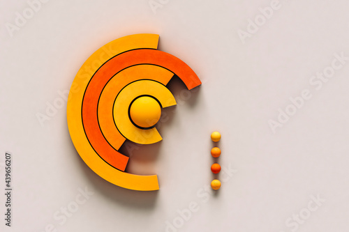 orange Financial charts on grey background