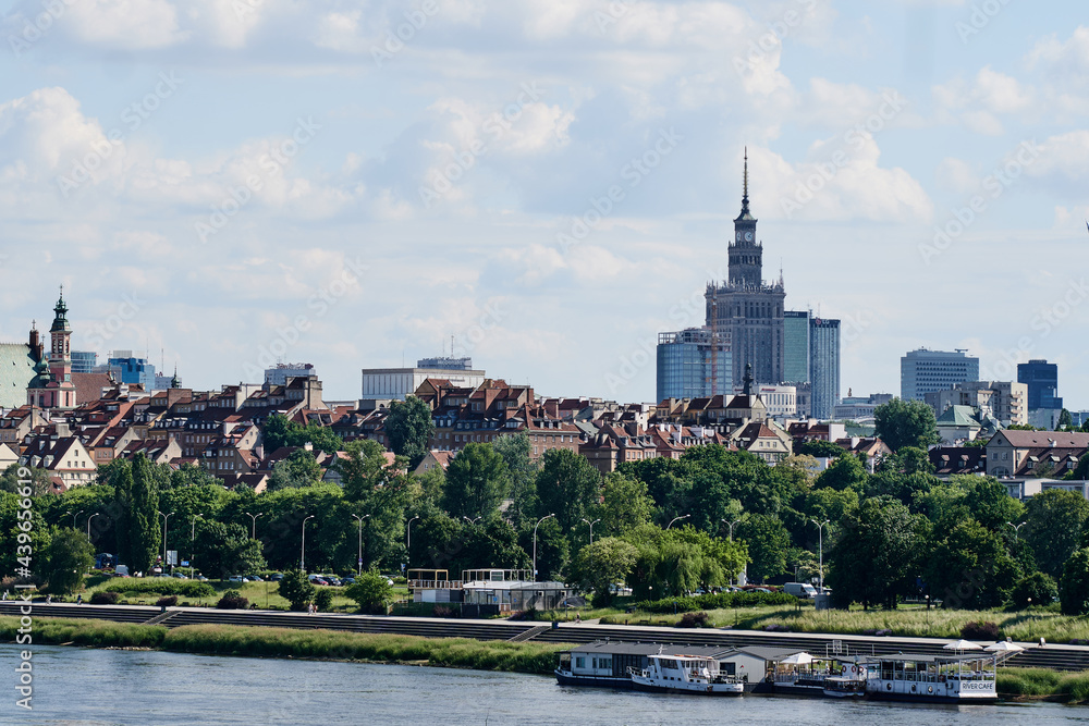 Naklejka premium Panorama Warszawy