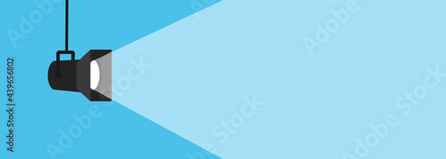 Banner spotlight background. Vector illustration