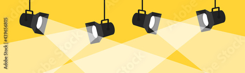 Banner spotlight background. Vector illustration