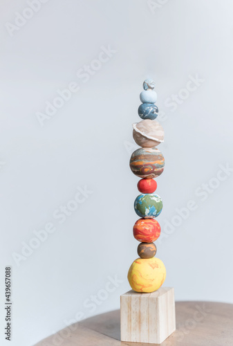 space planet stacking toy (with pluto and vertical)  photo