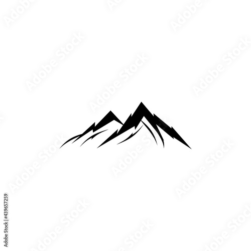 mountain icon vector 