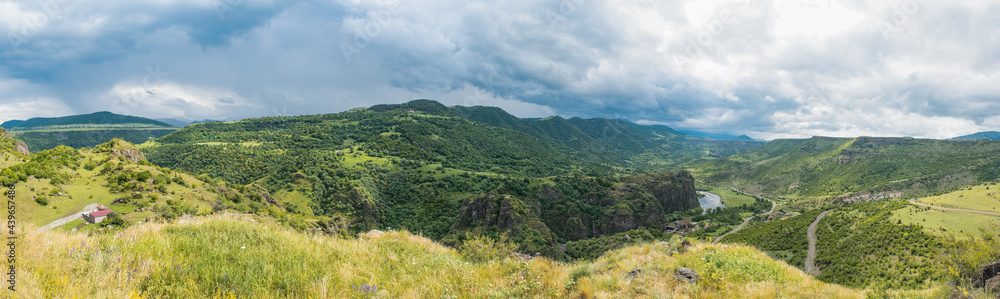 Obraz premium panorama of the green mountains