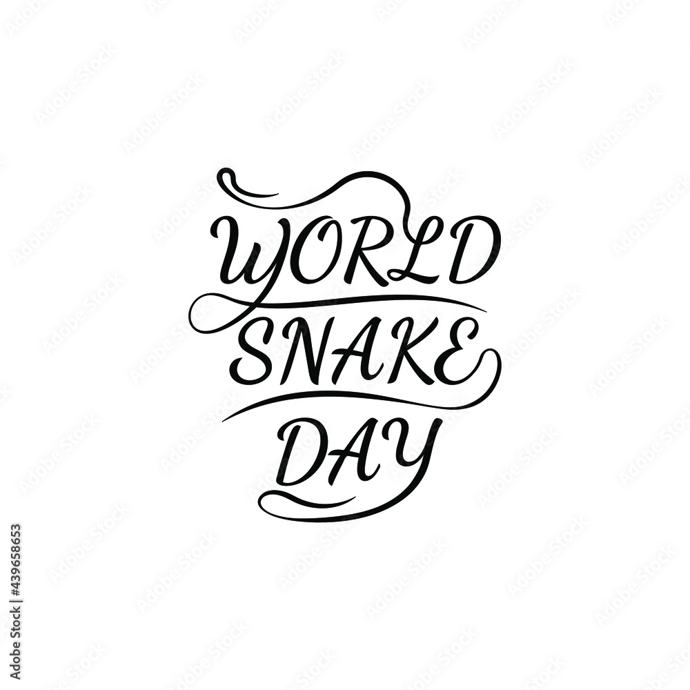Abstract World Snake Day Lettering Holiday Background Vector Design Style Template For Invitation Greeting Card Poster Banner Abstract World Snake Day Lettering Holiday Background Vector Design Style Template For Invitation Greeting Card Poster Banner