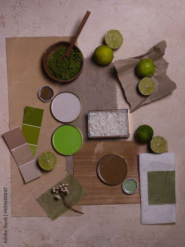 color palette mood board for interior design and decor color ...