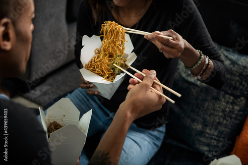 Loft: Anonymous Friends Eating Lo Mein And Broccoli