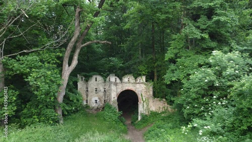 small old archway of a castle in lower austria