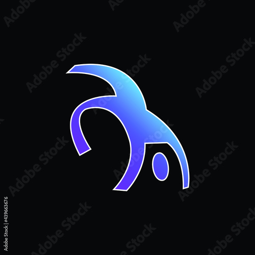 Acrobatic Person blue gradient vector icon
