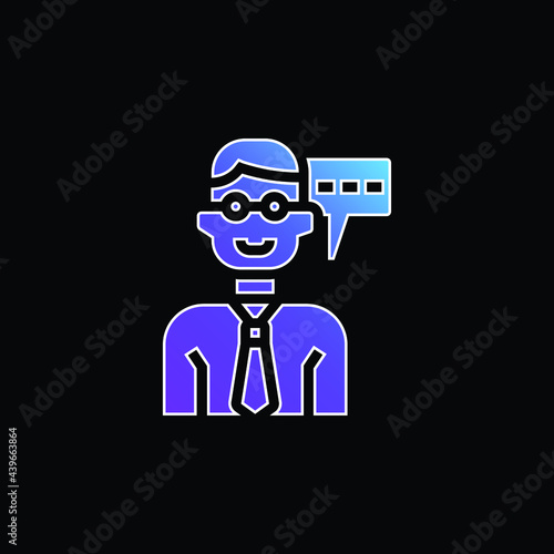 Advisory blue gradient vector icon