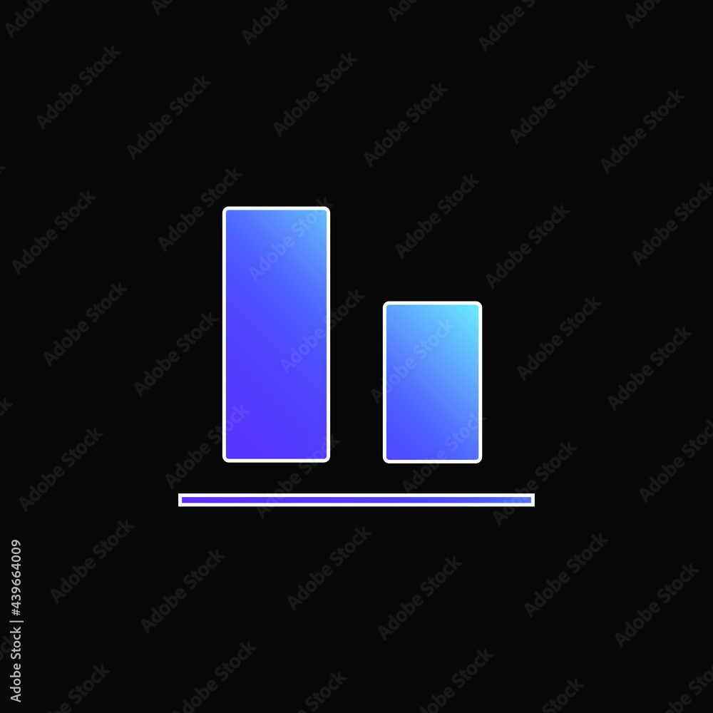 Bar blue gradient vector icon Bar blue gradient vector icon
