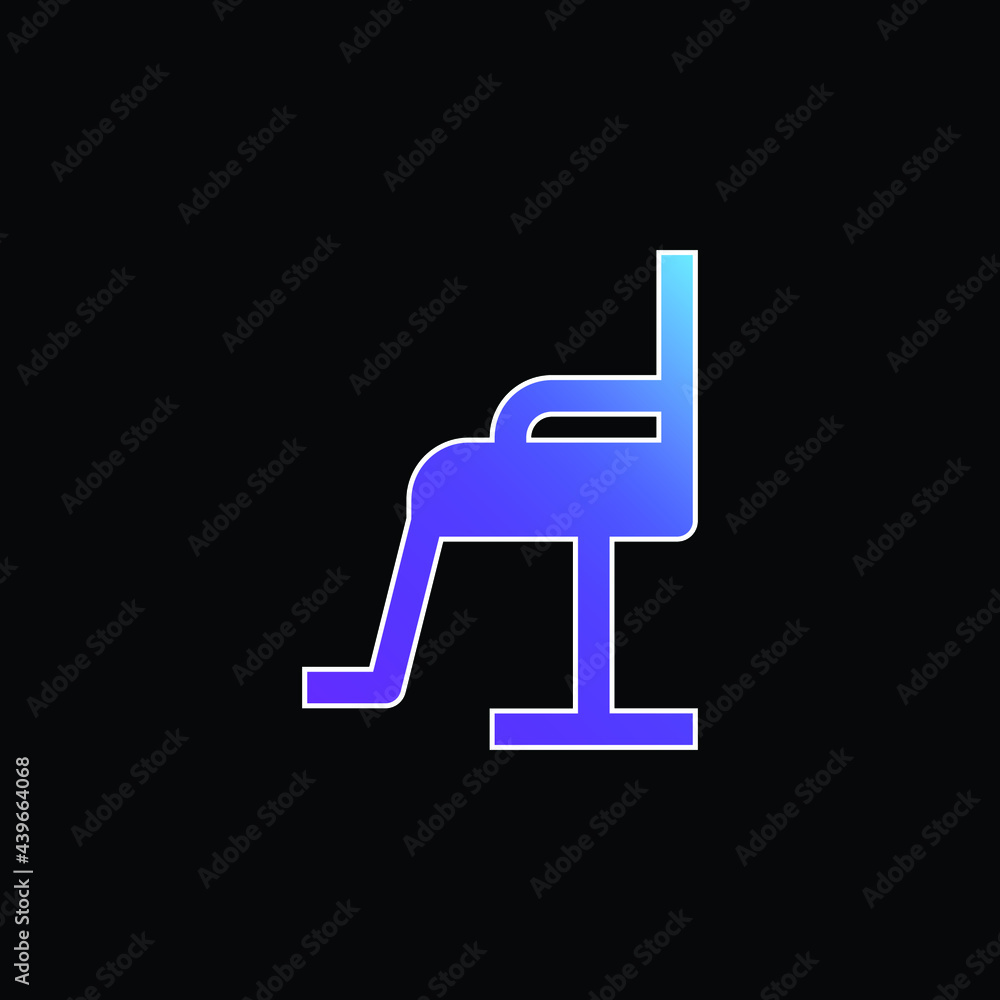 Barber Chair blue gradient vector icon Barber Chair blue gradient vector icon